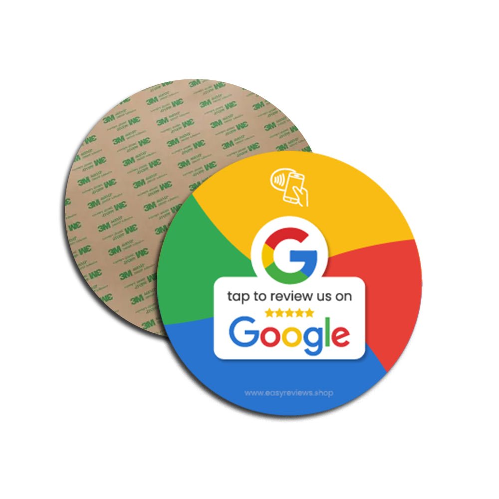 Google Review Sticker - Round Epoxy 10cm - EasyReviews